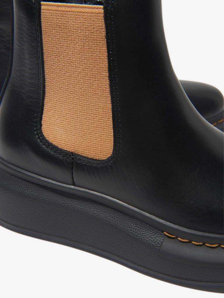 商品Alexander McQueen|Alexander McQueen Black Kids Leather Chunky Chelsea Boots,价格¥3489,第3张图片详细描述