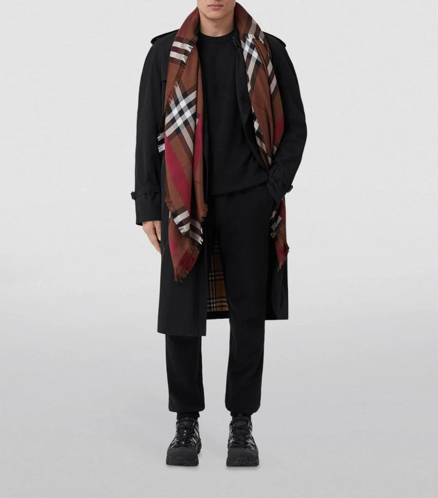 商品Burberry|Wool-Silk Check Scarf,价格¥4686,第2张图片详细描述