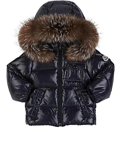 商品Moncler|婴儿毛皮修身羽绒连帽外套,价格¥3669,第1张图片