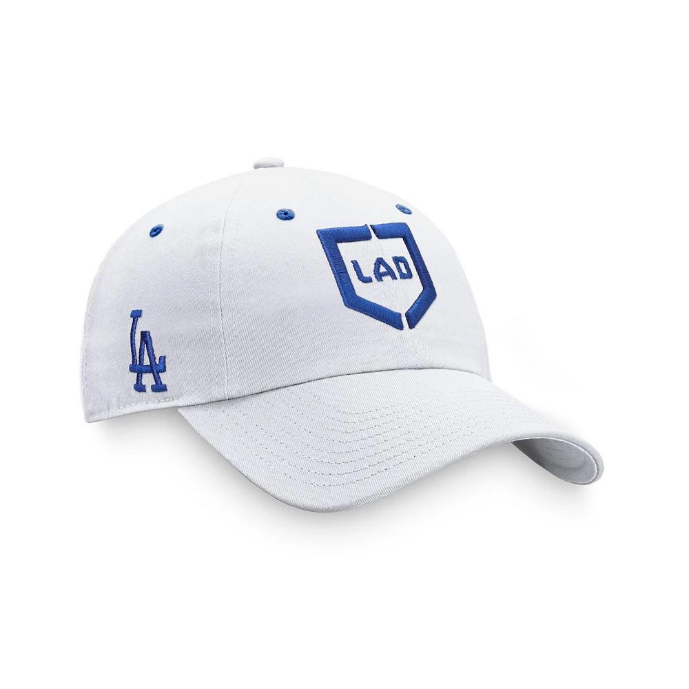 商品Fanatics|Men's Branded White Los Angeles Dodgers Iconic Home Plate Adjustable Hat,价格¥137,第1张图片