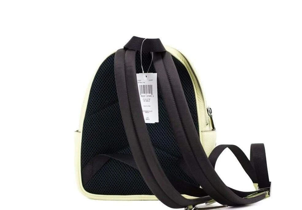 商品Coach|COACH Mini Court Pale Lime Pebbled Leather Shoulder Backpack Bag,价格¥2125,第2张图片详细描述