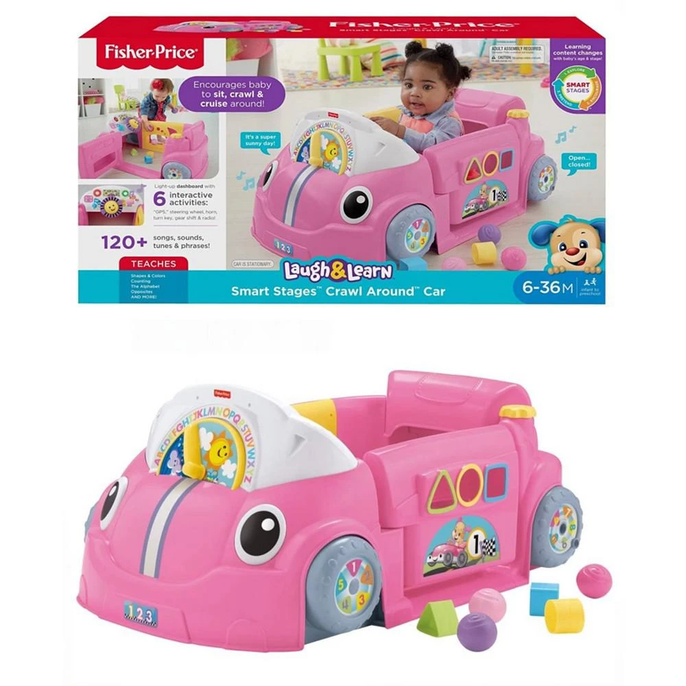 商品Fisher Price|Pink Crawl and Go Car for Learning to Walk Independently Baby's,价格¥738,第1张图片