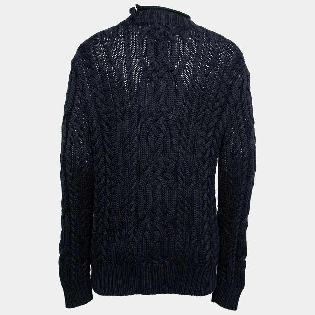 商品[二手商品] Ralph Lauren|Polo Ralph Lauren Navy Blue Cable Knit Long Sleeve Jumper XL,价格¥2747,第2张图片详细描述