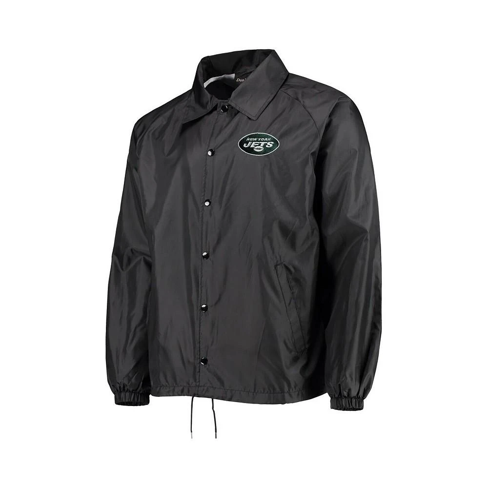 商品Dunbrooke|Men's Black New York Jets Coaches Classic Raglan Full-Snap Windbreaker Jacket,价格¥374,第4张图片详细描述
