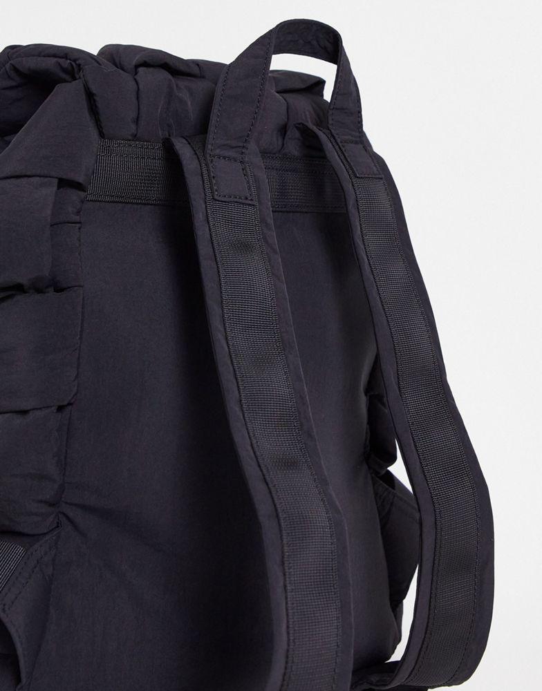 ASOS DESIGN large padded weave backpack in black商品第2张图片规格展示