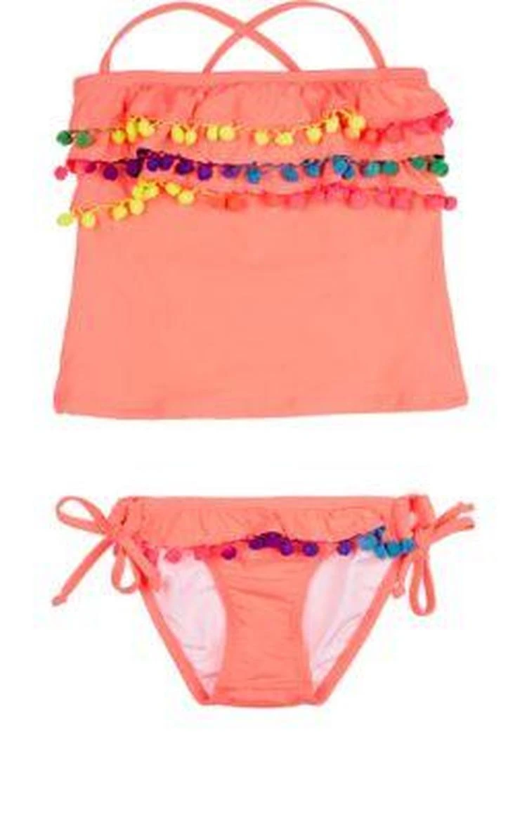 商品Pily Q|Pom-Pom-Embellished Tankini,价格¥641,第1张图片