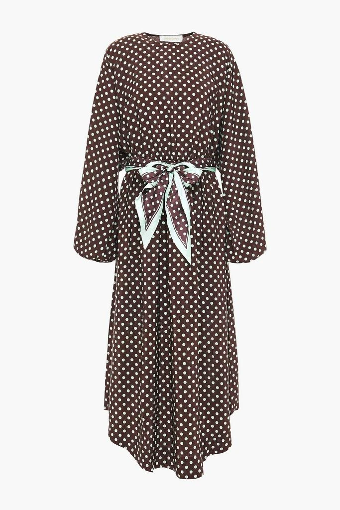 商品Zimmermann|Belted polka-dot silk-crepe midi dress,价格¥1572,第3张图片详细描述