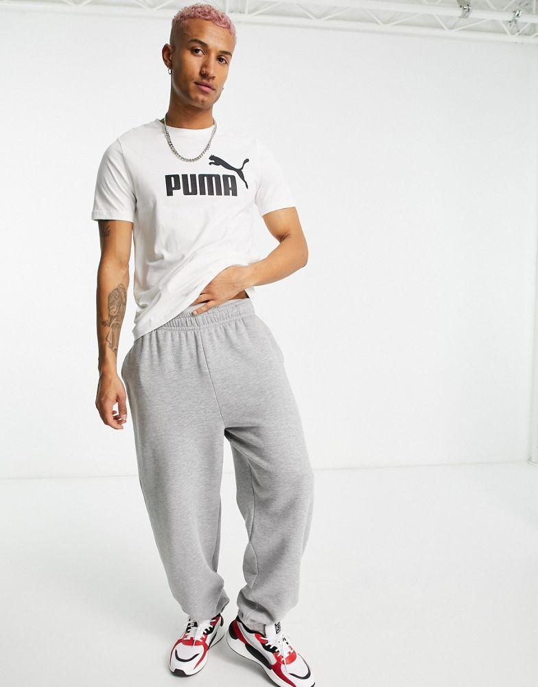 商品Puma|Puma Essentials large logo short sleeved t-shirt in white,价格¥122,第5张图片详细描述