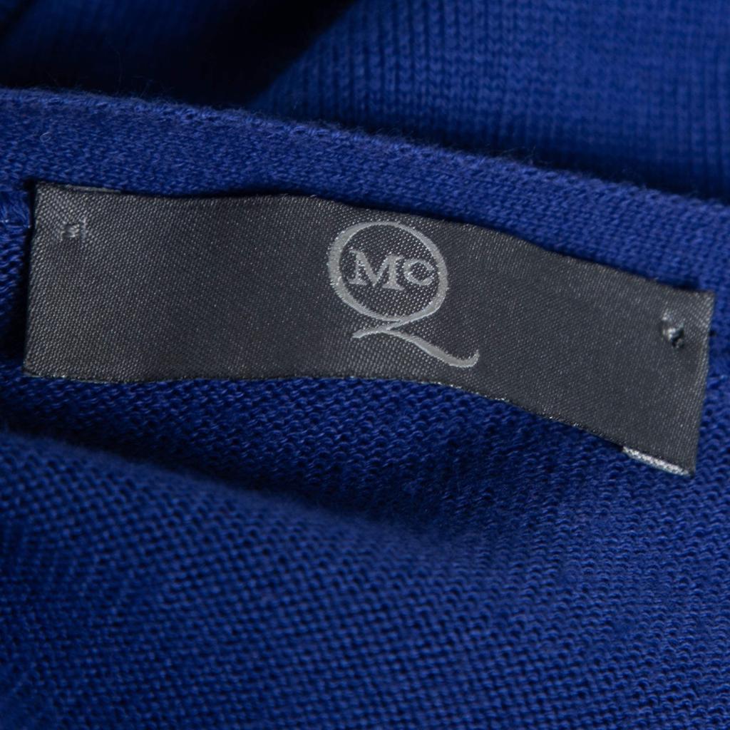 McQ by Alexander McQueen Blue Knit Button Front Long Sleeve Cardigan L商品第4张图片规格展示