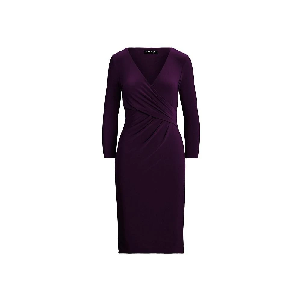Lauren Ralph Lauren 3/4-Sleeve Ruched Jersey Dress 5