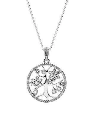 商品PANDORA|项链 - 纯银和锆石家谱， 32 “,价格¥935,第1张图片详细描述