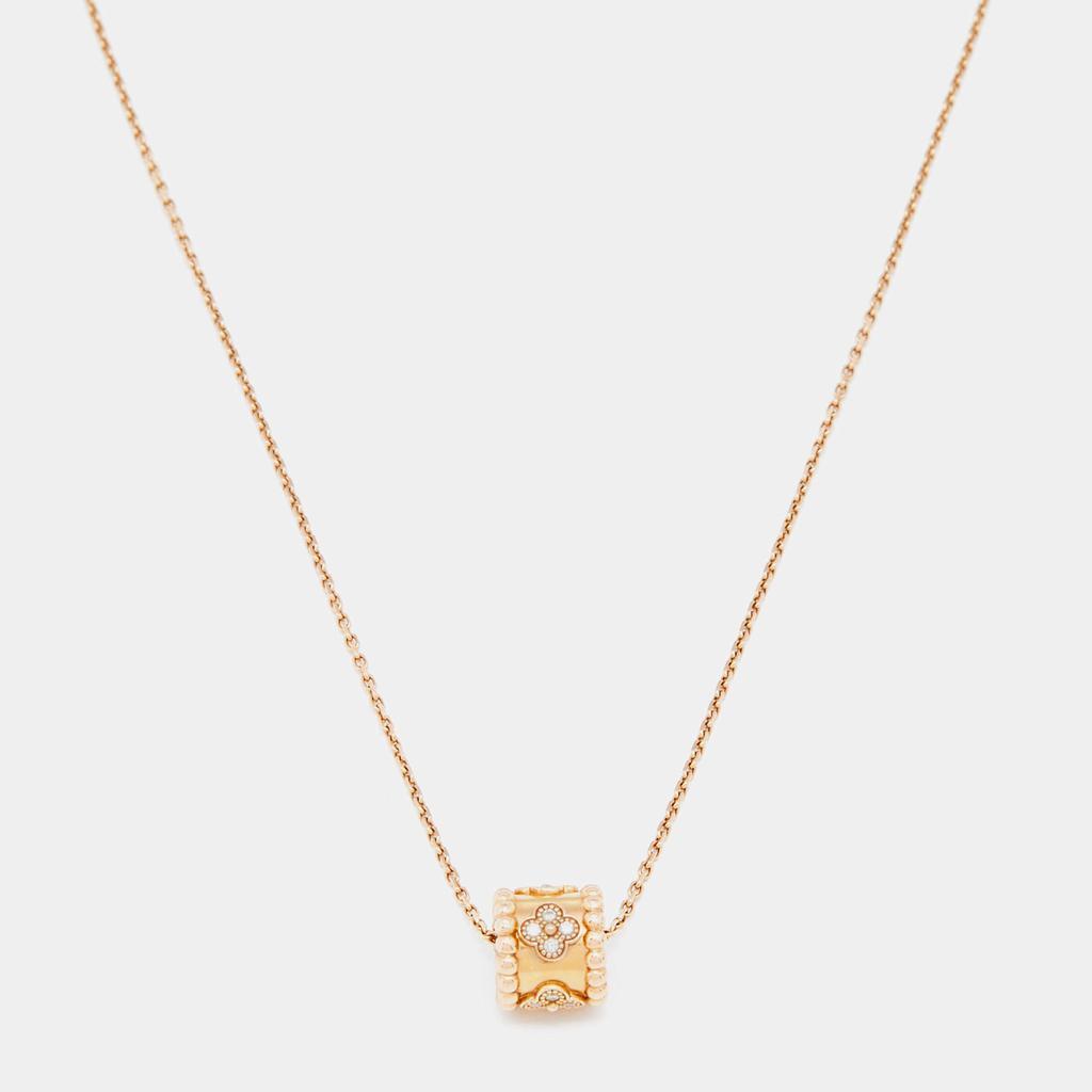 商品[二手商品] Van Cleef & Arpels|Van Cleef & Arpels Perlée Clover Diamonds 18k Rose Gold Pendant Necklace,价格¥25216,第1张图片