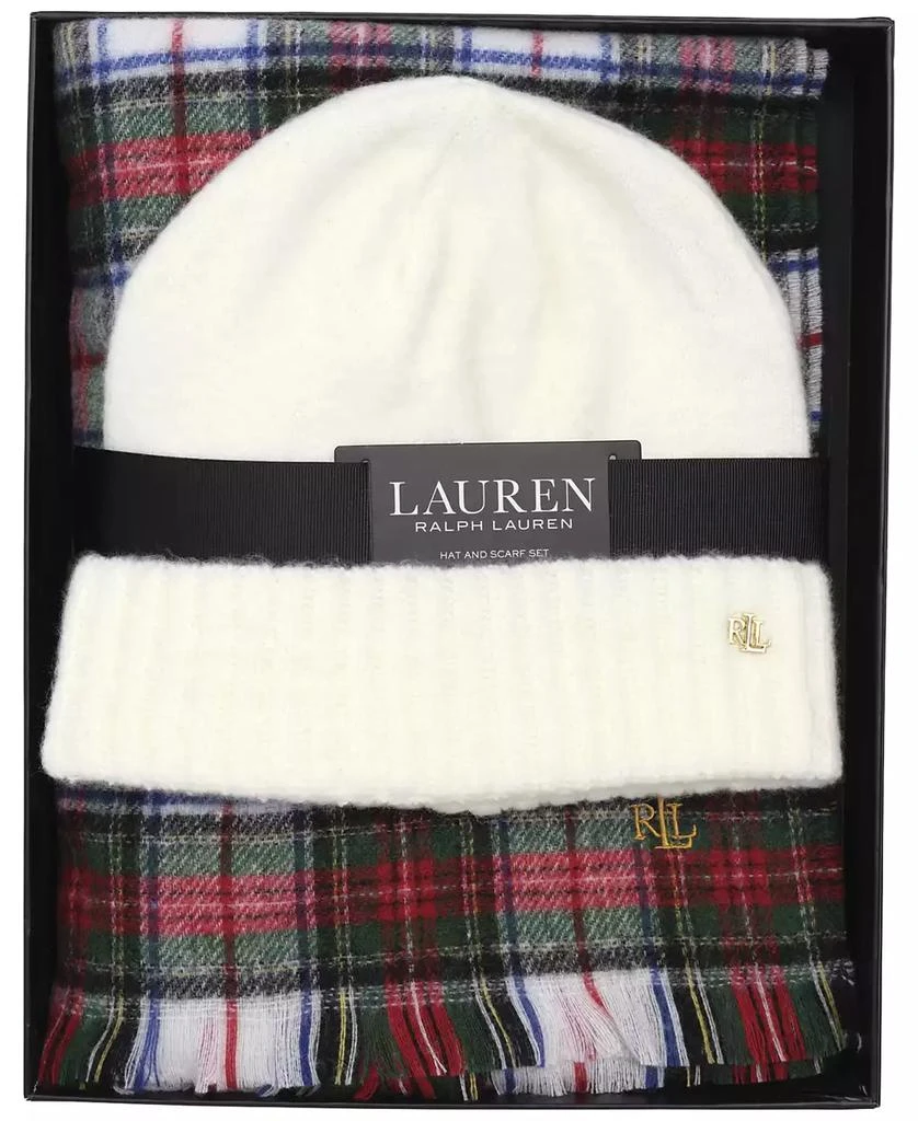 商品Ralph Lauren|Woven Scarf and Knit Hat Gift Set,价格¥659,第1张图片
