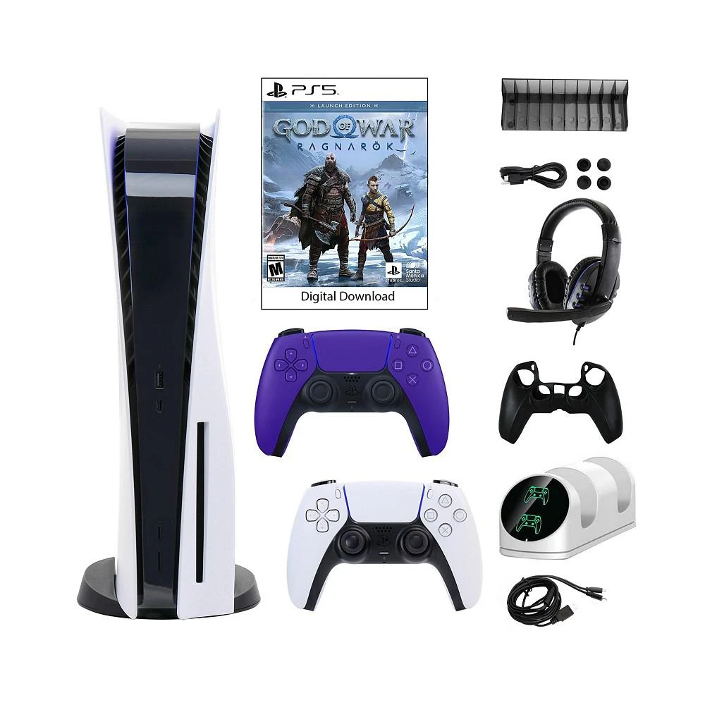 商品Playstation|PS5 God of War Console w/ Accessories & DualSense Controller,价格¥5953,第1张图片