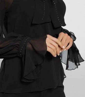 商品Max Mara|Silk Chiffon Pussybow Blouse透视衬衫,价格¥6726,第3张图片详细描述