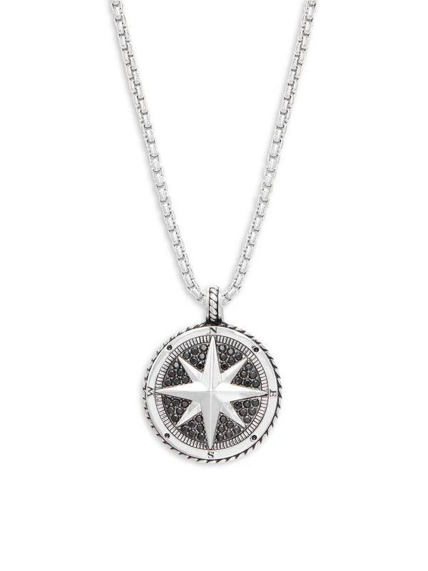 商品Effy|Sterling Silver & Black Spinel Pendant Necklace,价格¥4884,第1张图片