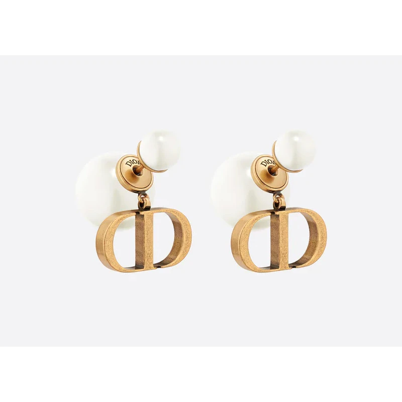 DIOR 迪奥 TRIBALES 耳环 CD标志 复古金色饰面金属 E1293 七夕情人节礼物 送女友 商品