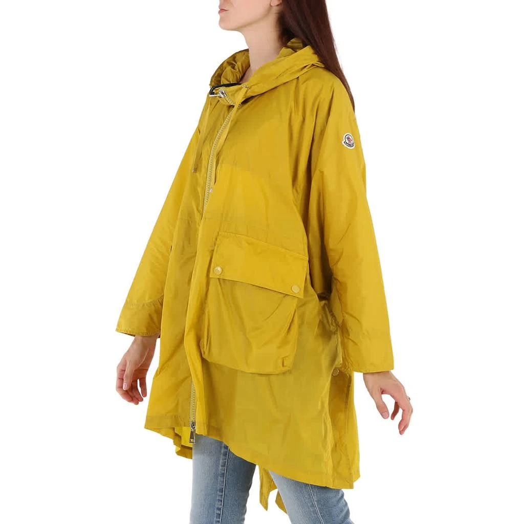 商品Moncler|Moncler Ladies Dark Yellow High-low Rain Coat, Brand Size 00 (XX-Small),价格¥3699,第3张图片详细描述