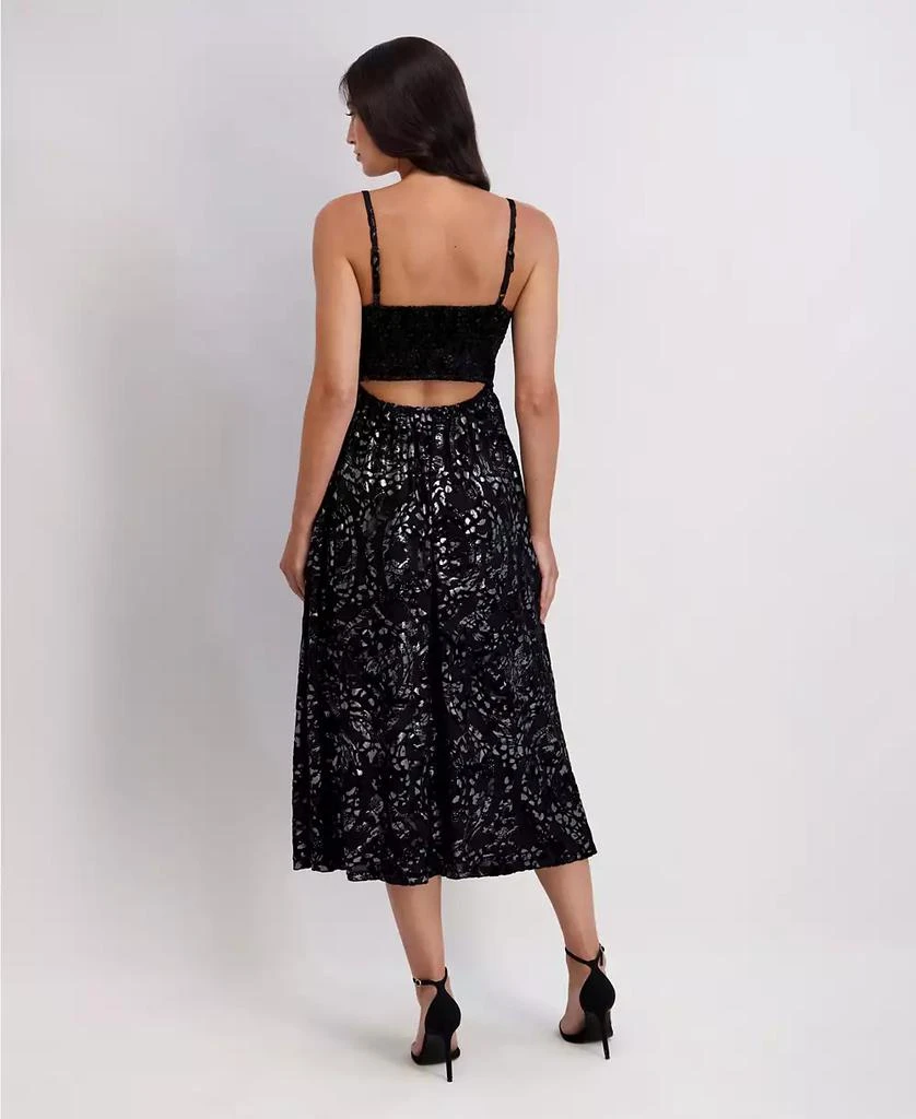 商品Kensie|Women's Burn Out Foil Slip Sleeveless Dress,价格¥1016,第3张图片详细描述