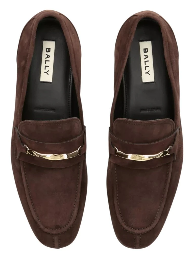 商品Bally|Genos 6304149 Men's Ebano Suede Leather Loafers,价格¥5212,第3张图片详细描述
