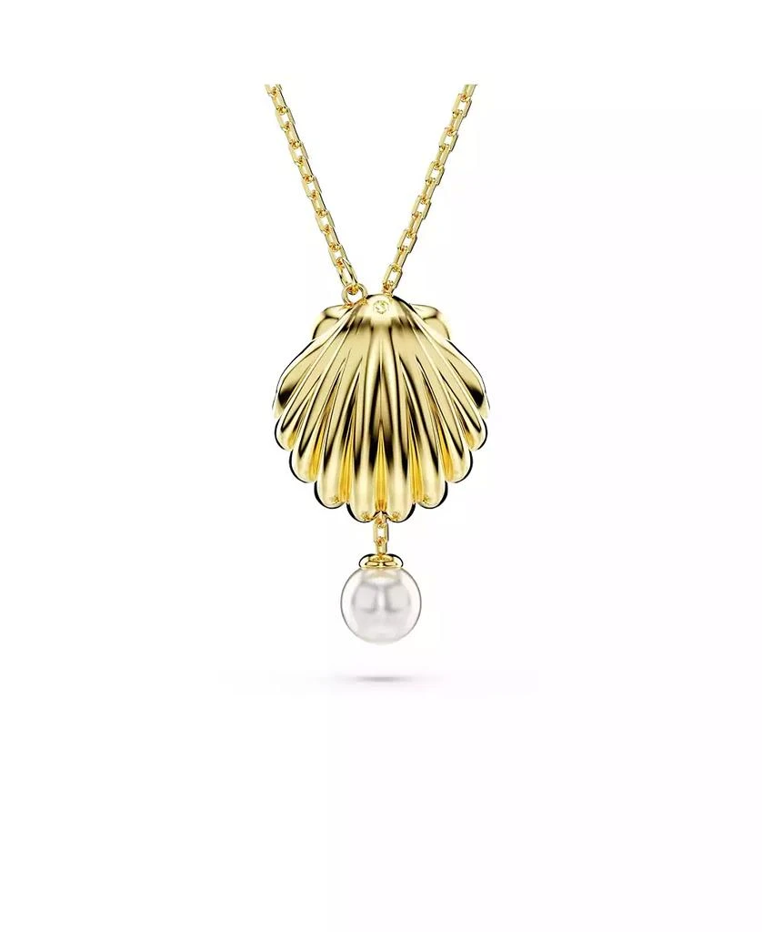 商品Swarovski|Crystal Swarovski Imitation Pearl, Shell, White, Gold-Tone Idyllia Y Pendant Necklace,价格¥1428,第5张图片详细描述