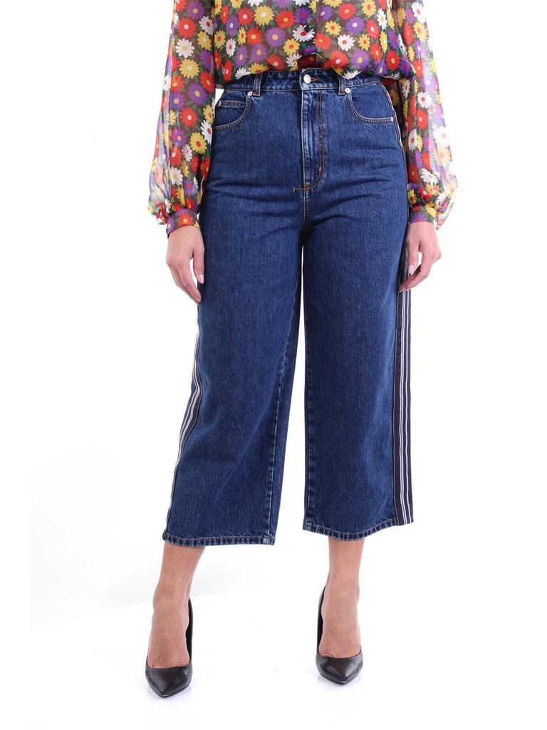 商品Alexander McQueen|ALEXANDER MC QUEEN Cropped Women Dark jeans,价格¥2262,第1张图片