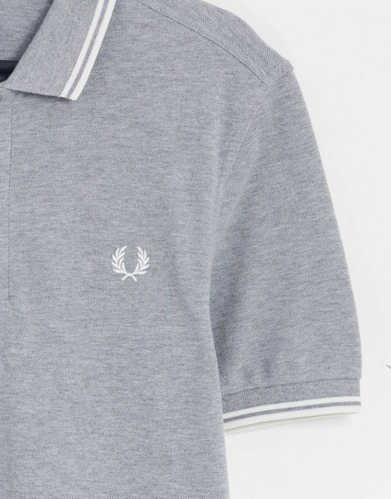 商品Fred Perry|Fred Perry twin tipped polo shirt in grey,价格¥629,第2张图片详细描述