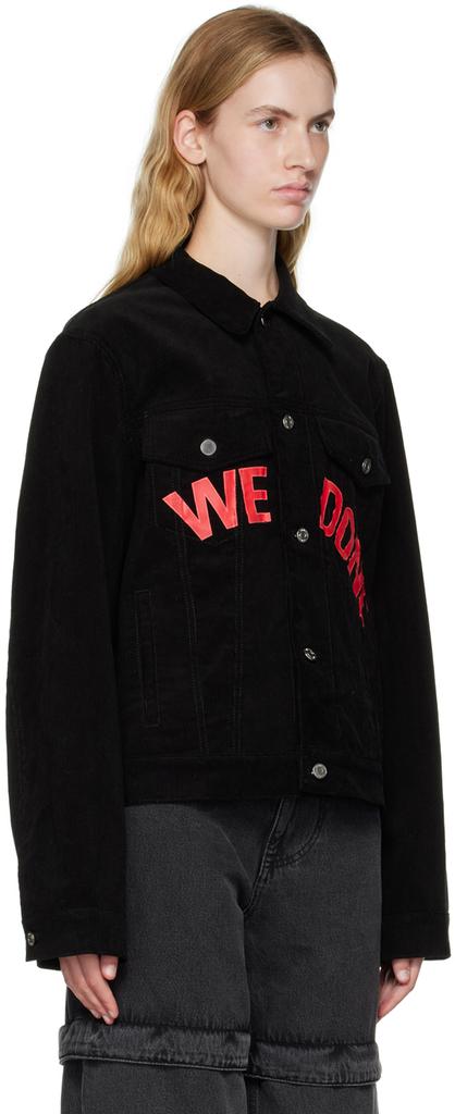 Black Spread Collar Jacket商品第2张图片规格展示