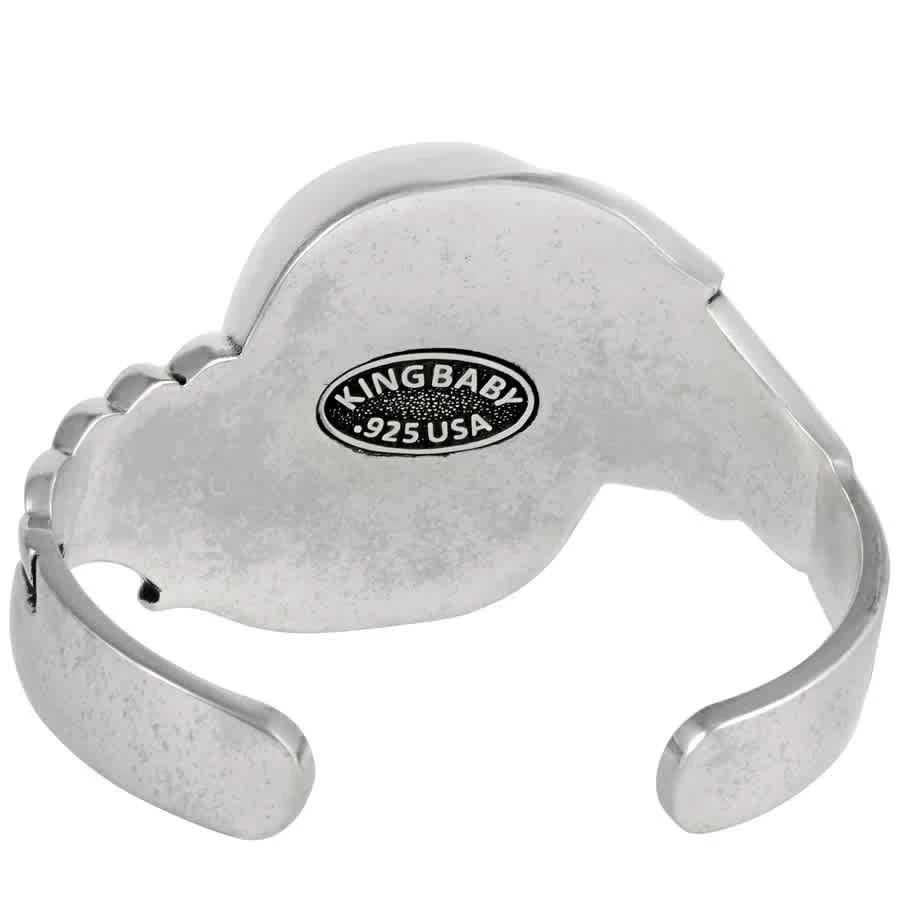 商品LB Exclusive|King Baby Silver and Spotted Turquoise Wing Top Hat Cuff Bracelet Size 7.5,价格¥5950,第3张图片详细描述