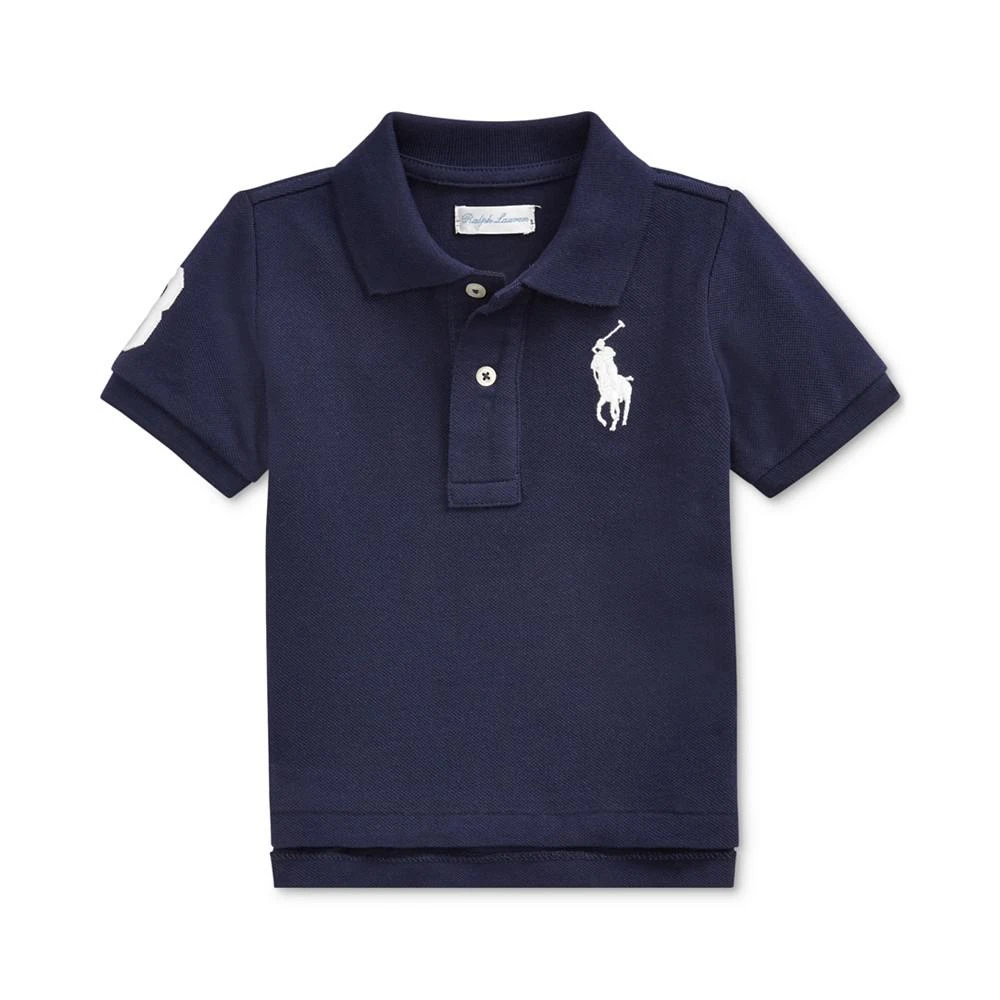商品Ralph Lauren|Baby Boys Cotton Mesh Pony Logo Polo Shirt,价格¥305,第1张图片