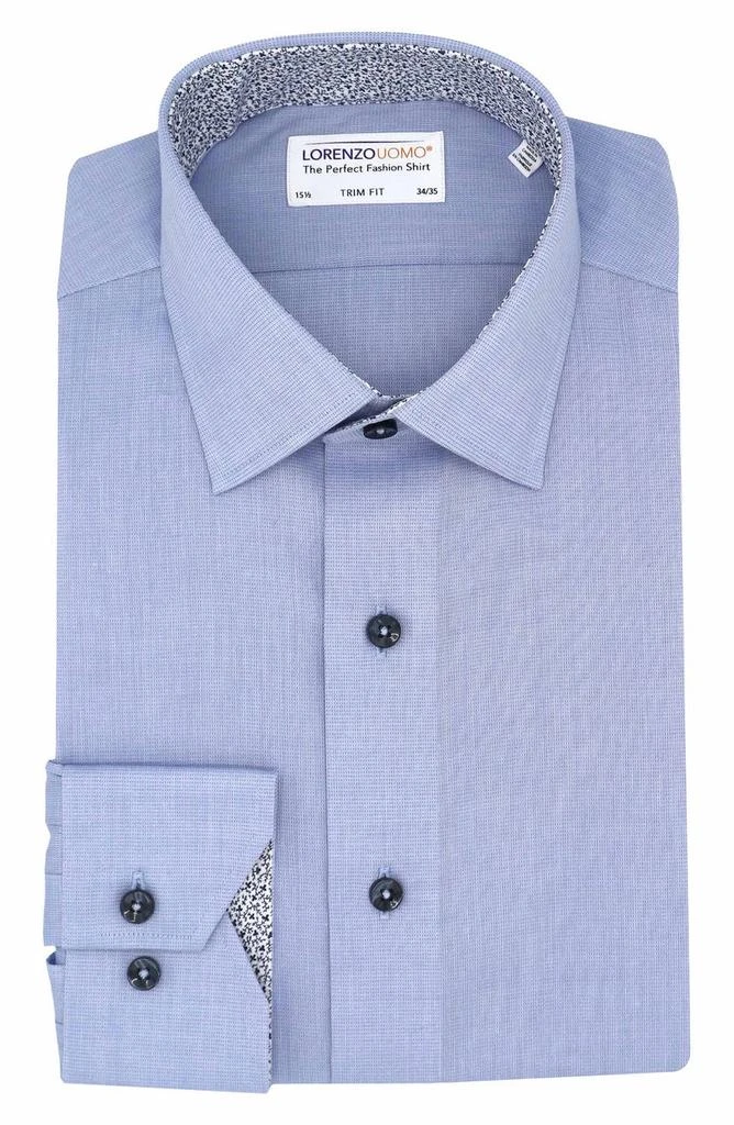 商品Lorenzo Uomo|Trim Fit solid Textured Dress Shirt,价格¥378,第1张图片