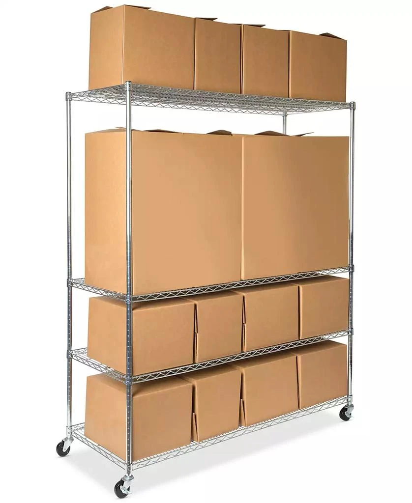 商品Seville Classics|MEGA RACK 4-Tier NSF Steel Wire Shelving,价格¥2724,第5张图片详细描述