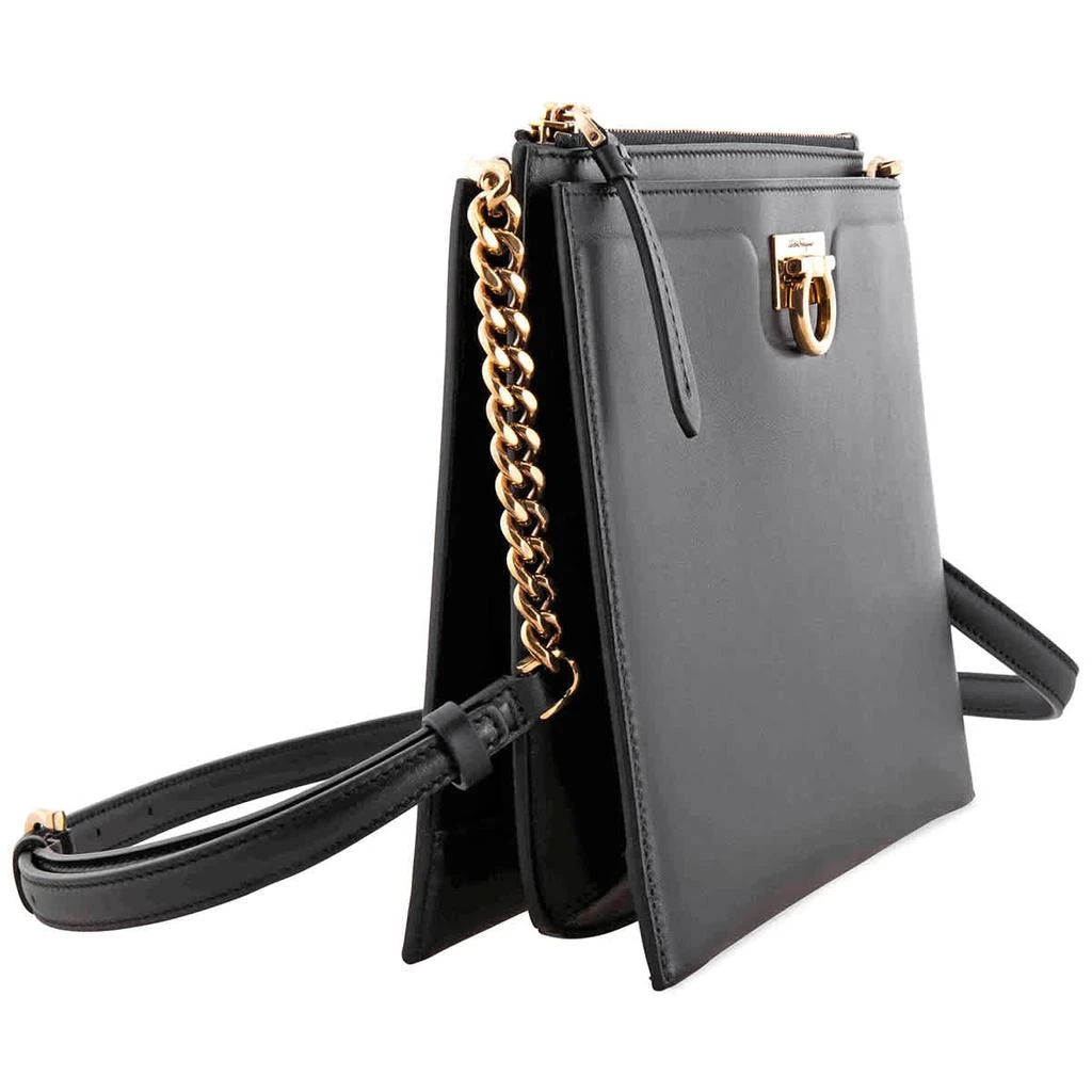 商品Salvatore Ferragamo|Ferragamo Ladies Black Trifolio Crossbody Bag,价格¥7538,第2张图片详细描述