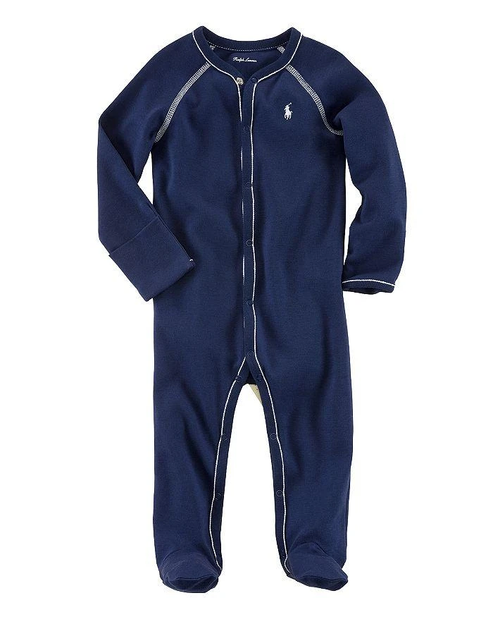 商品Ralph Lauren|Boys' Layette Solid Footie - Baby,价格¥300,第1张图片详细描述