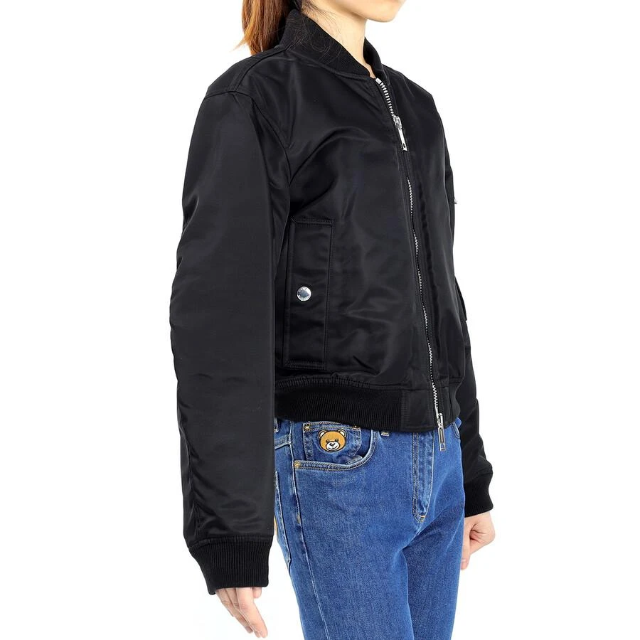 商品Burberry|Ladies Union Jack Motif Nylon Bomber Jacket In Black,价格¥2181,第3张图片详细描述