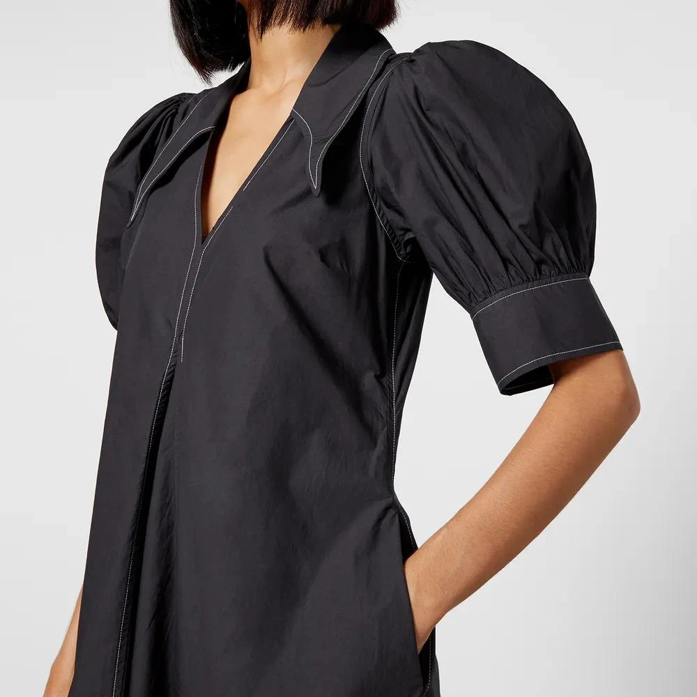 商品Ganni|Ganni Cotton-Poplin Midi Dress,价格¥923,第3张图片详细描述