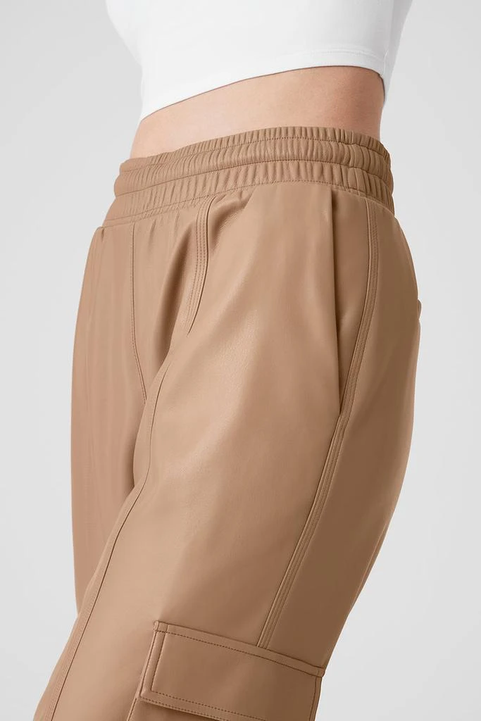 Faux Leather Power Hour Jogger - Toasted Almond 商品