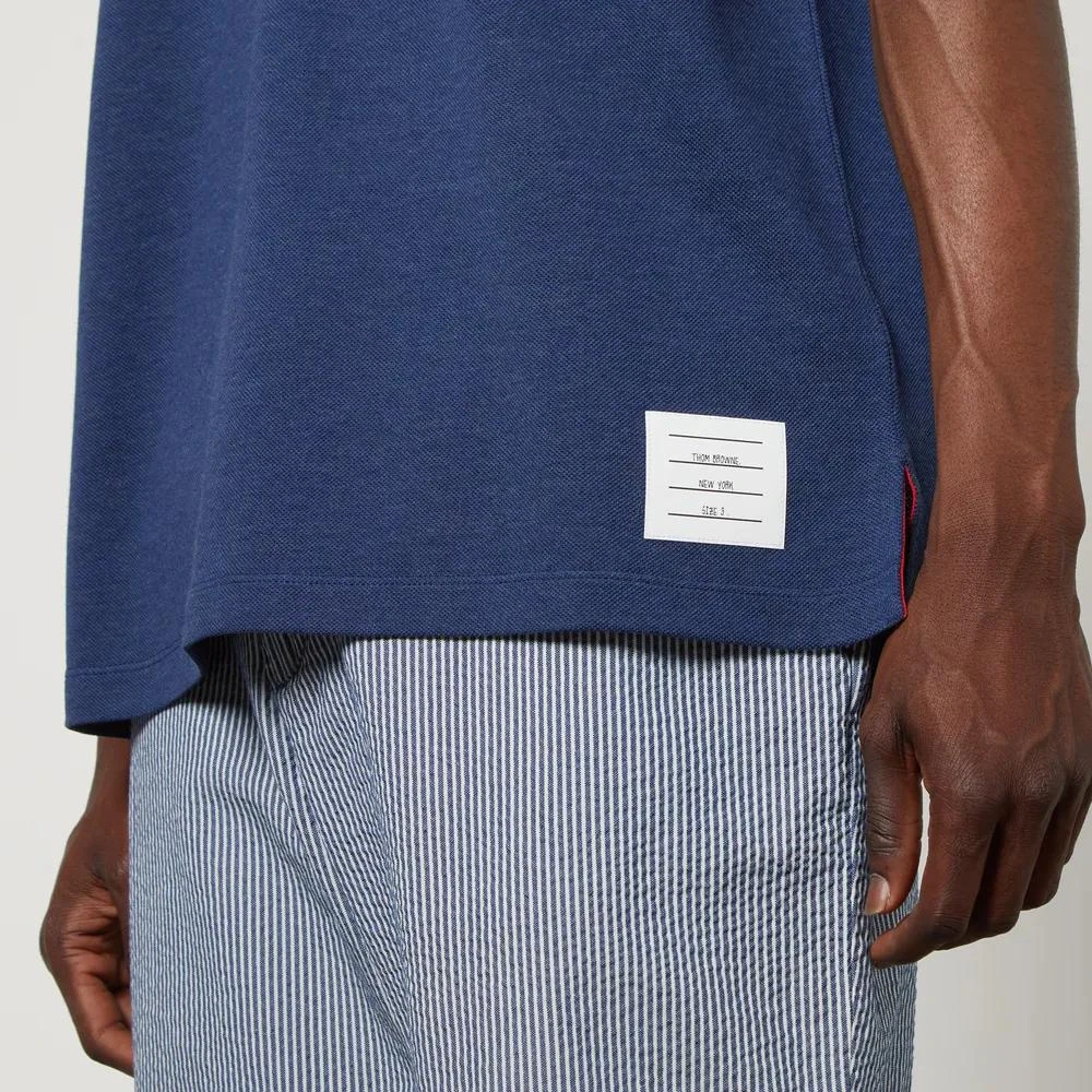 商品Thom Browne|Thom Browne Oversized Cotton-Jersey Polo Shirt,价格¥5765,第4张图片详细描述