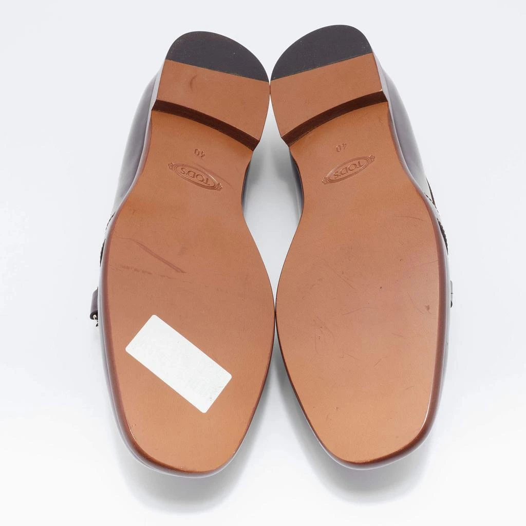Tod's Two Tone Leather Double T Slip On Loafers Size 40 商品