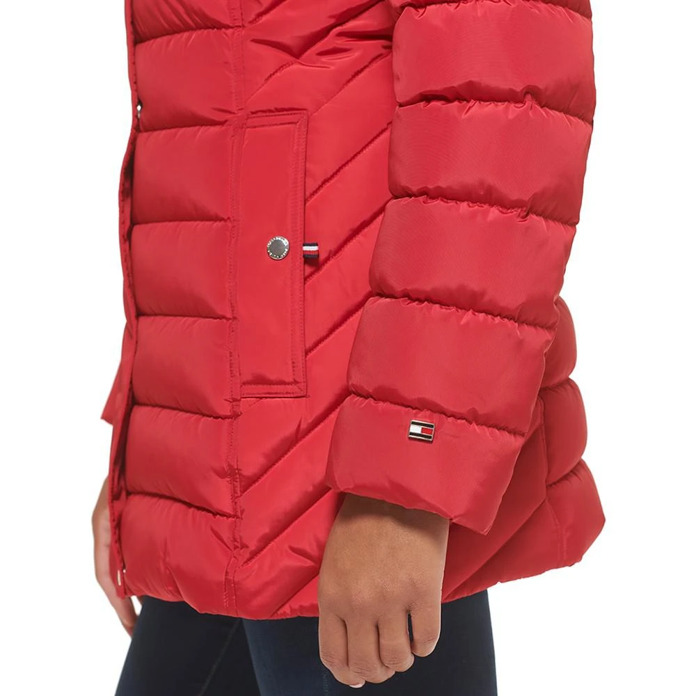 商品Tommy Hilfiger|Women's Faux-Fur-Trim Hooded Puffer Coat, Created for Macy's,价格¥1151,第5张图片详细描述