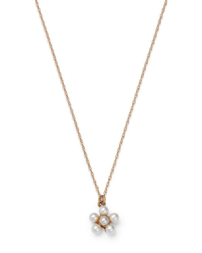 商品Bloomingdale's|Cultured Freshwater Pearl Flower Pendant Necklace in 14K Yellow Gold, 18",价格¥2944,第1张图片详细描述