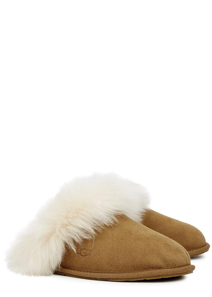 商品UGG|Scruff Sis shearling-trimmed suede slippers,价格¥882,第2张图片详细描述