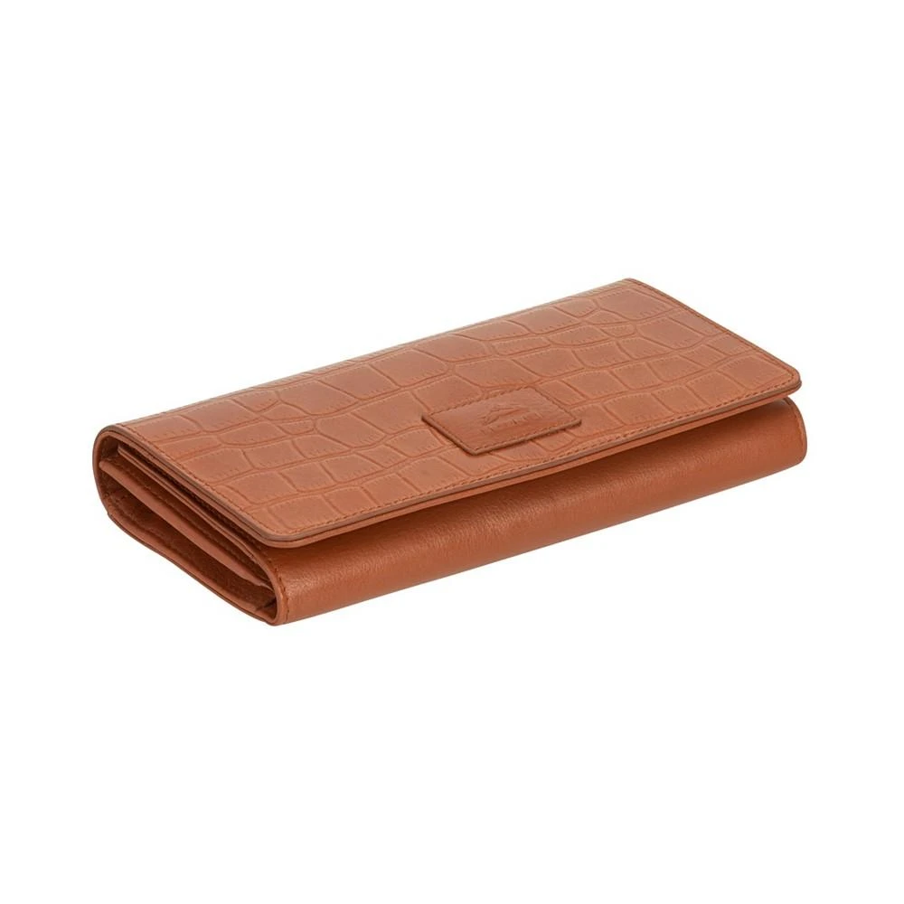 商品Mancini Leather Goods|Women's Croco Collection RFID Secure Trifold Wallet,价格¥705,第5张图片详细描述