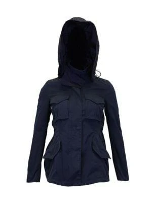 商品[二手商品] Moncler|Moncler Hooded Rain Jacket In Navy Polyamide,价格¥3602,第1张图片