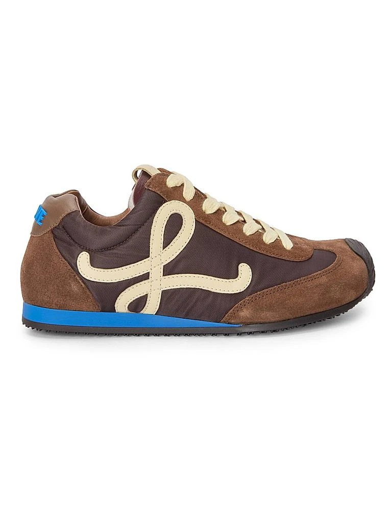 商品Loewe|Ballet Runner 2.0 Suede & Mesh Low-Top Sneakers,价格¥5869,第1张图片