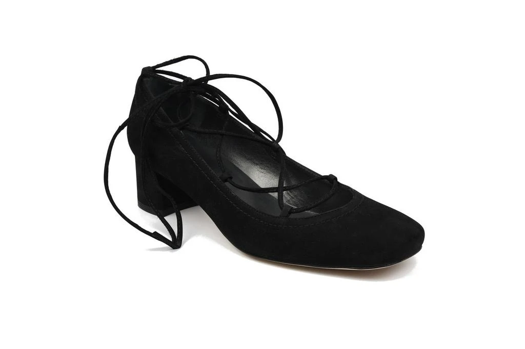 商品Stuart Weitzman|Stuart Weitzman Black Cordon Lace up Mid 50,价格¥1884,第1张图片