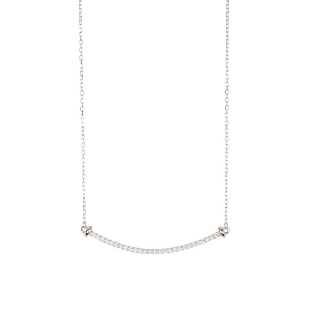 商品ADORNIA|Crystal Curved Bar Necklace silver,价格¥366,第1张图片