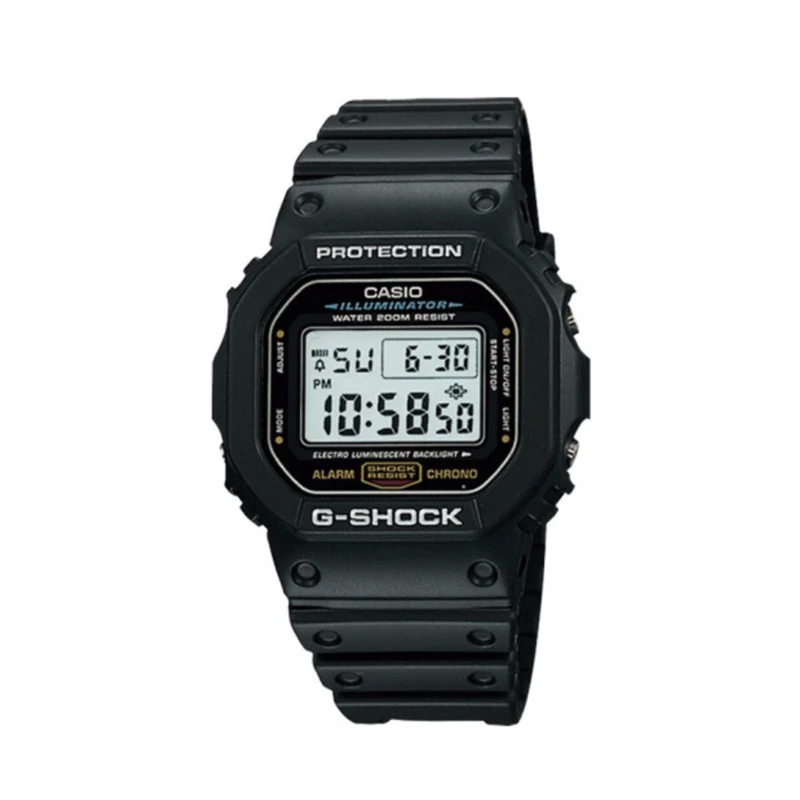 商品[国内直发] Casio|卡西欧（CASIO）男表G-SHOCK系列小方块男士防水防震多功能运动手表石英表 DW-5600E-1V-黑色-DW-5600E-1V,价格¥685,第1张图片