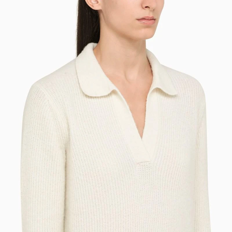 商品Calvin Klein|Calvin Klein Ivory long-sleeved polo shirt,价格¥1480,第4张图片详细描述