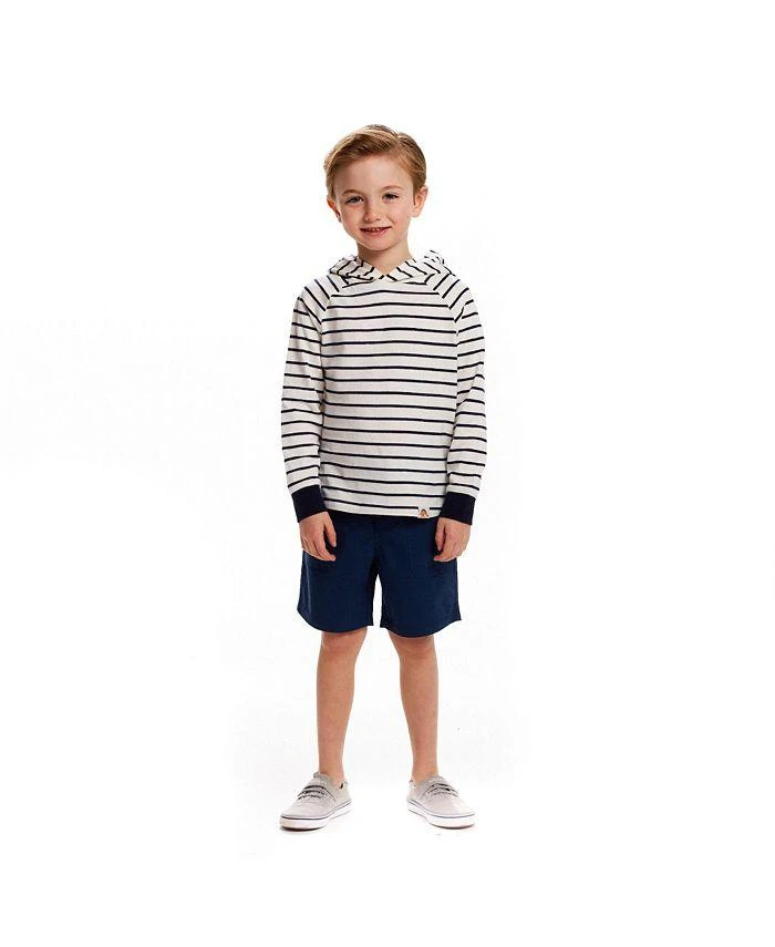 商品Andy & Evan|Boys' White Striped Knit Hoodie - Little Kid, Big Kid,价格¥299,第3张图片详细描述